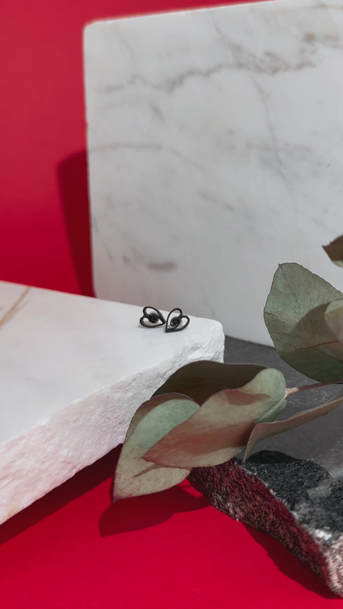 Heart Stud Silicone Earrings